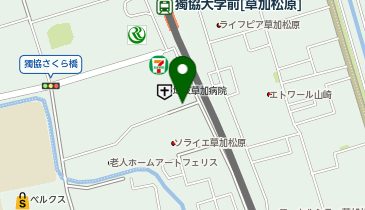 タイムズ埼友草加病院第1の地図画像