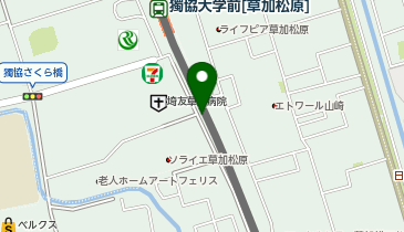 タイムズ埼友草加病院第2の地図画像