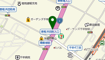 タイムズエディオンガーデンズ千早東店の地図画像