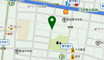 タイムズ東成スポーツセンターの地図画像