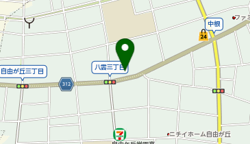 タイムズライフ目黒八雲店屋上の地図画像