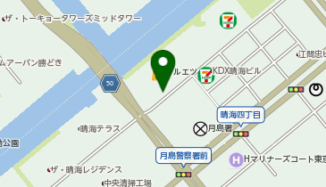 タイムズマルエツ晴海三丁目店の地図画像