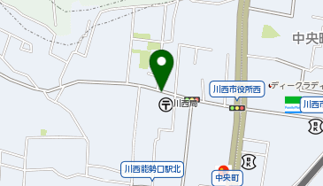 川西郵便局駐車場の地図画像