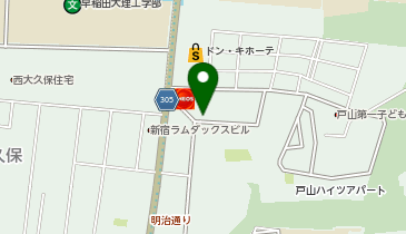 タイムズ戸山駐車場の地図画像