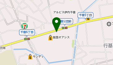 タイムズ阪急オアシス伊丹昆陽東店の地図画像