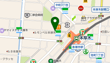 タイムズ本厚木駅西の地図画像
