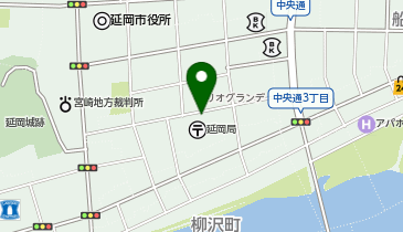 延岡郵便局駐車場の地図画像