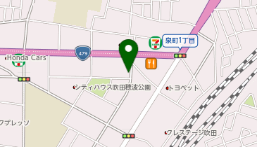 吹田郵便局駐車場の地図画像