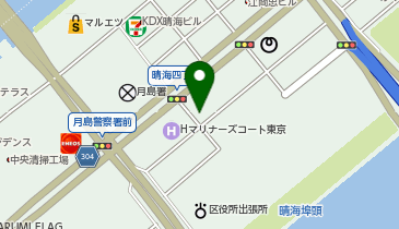 晴海郵便局駐車場の地図画像