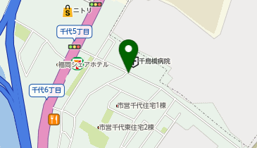 タイムズ千鳥橋病院P2の地図画像