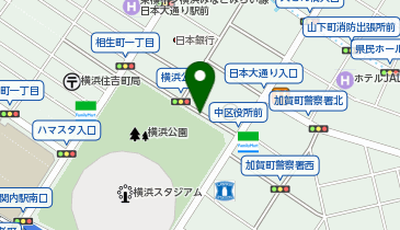 横浜市日本大通り地下駐車場の地図画像