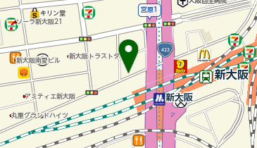 タイムズ新大阪駅北広場駐車場の地図画像
