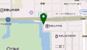 和歌山中央郵便局駐車場の地図画像