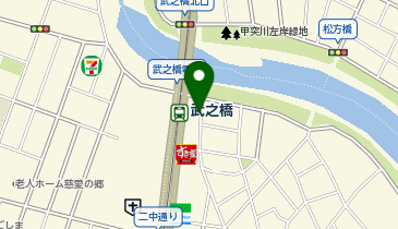 タイムズ武之橋電停前の地図画像