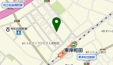 タイムズミラモール東岸和田駅前(屋上)の地図画像