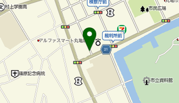 丸亀郵便局駐車場の地図画像