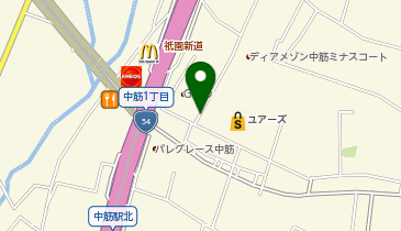 タイムズユアーズ中筋店の地図画像