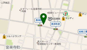 タイムズスギ薬局尼崎西長洲店の地図画像