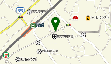 タイムズ阪南市民病院の地図画像