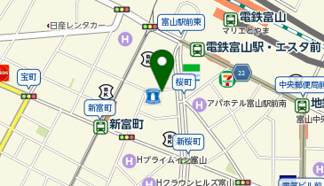 富山市営桜町駐車場の地図画像