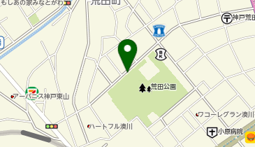 神戸市荒田公園駐車場の地図画像