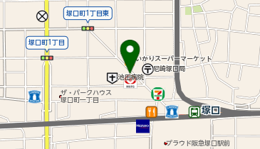 タイムズ池田病院の地図画像