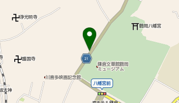 タイムズ鶴岡八幡宮参拝者第3駐車場の地図画像