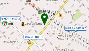 タイムズ琴似駅ロータリー前の地図画像