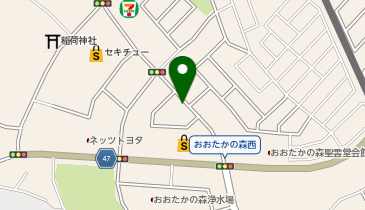 タイムズベルク流山おおたかの森店第2駐車場の地図画像