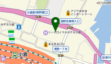 タイムズリーガロイヤルホテル小倉の地図画像