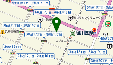 タイムズ旭川四条駅前の地図画像