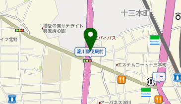 タイムズ十三本町北の地図画像