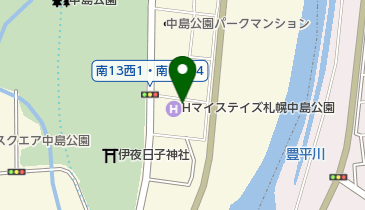 エムテックホテルマイステイズ札幌中島公園パーキングの地図画像