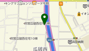 NBパーキング瓜破西の地図画像