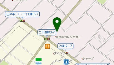 札幌CP二十四軒2条7丁目駐車場の地図画像