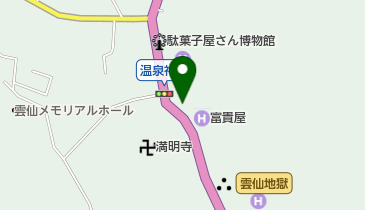 雲仙温泉神社駐車場の地図画像