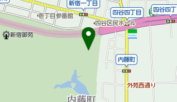 新宿御苑 大木戸駐車場の地図画像