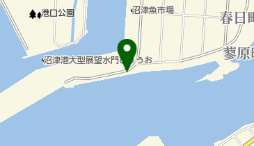 防波堤前道路脇駐車場の地図画像