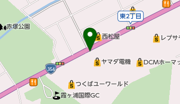 テックランドつくば店駐車場の地図画像
