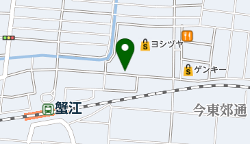 ボナンザシティヨシヅヤJR蟹江駅前店駐車場の地図画像