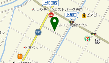 エルエルタウン岡崎店駐車場の地図画像