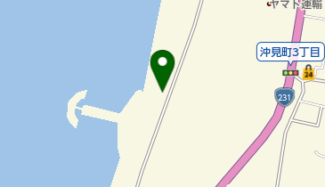 沖見海浜公園(ゴールデンビーチるもい)北側駐車場の地図画像