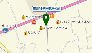 ミスターマックス田川バイパス店駐車場の地図画像