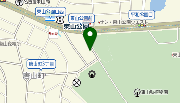 東山公園 正門前駐車場の地図画像
