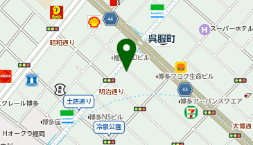 ラセット博多駐車場の地図画像