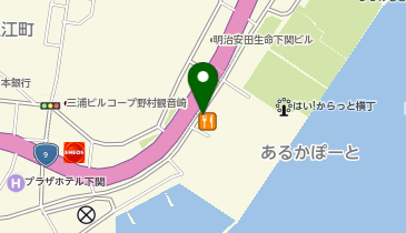ココス下関あるかぽーと店 駐車場の地図画像