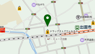 ウェルネス出雲駅北店駐車場の地図画像