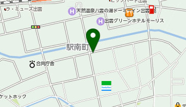 ウェルネス出雲駅南店駐車場の地図画像