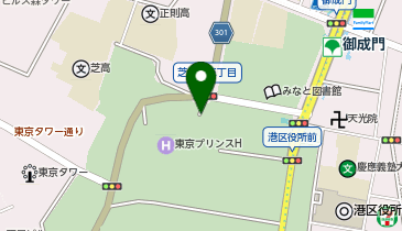 東京プリンスホテル駐車場の地図画像