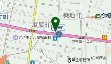 ナイスチケットパーク築地町第3 102の地図画像